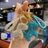 Wholesale Cute Rhinestone Pony Keychain