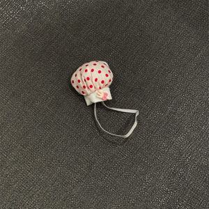 Red polka dot knife and fork chef hat
