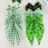 Wholesale Green clover bow, long ribbon, St. Patrick's Day hair clip