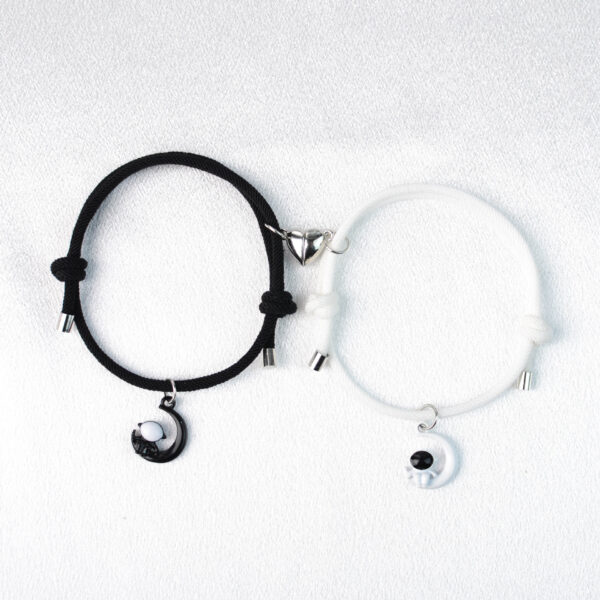 Wholesale Magnetic Couples Bracelets Set - Matching Astronaut Moon Promise Jewelry for Him and Her