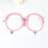 Wholesale Couple Key Lock Magnetic Suction Bracelet Hand Woven