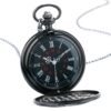 Wholesale Roman numeral black retro pocket watch