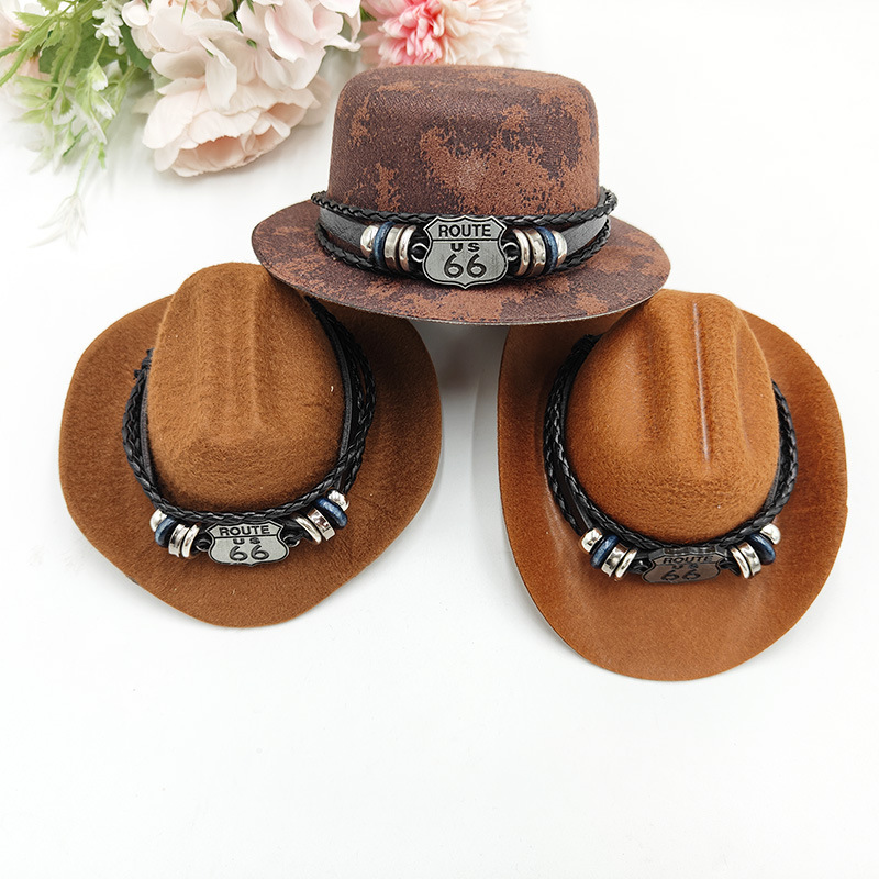 Wholesale Gentleman Cowboy Hat Mini Doll Aessories