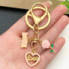 O1CN01NMPa7p2Kpbh4mF3pR_2217654629606-0-cib Wholesale Valentine's Day Pink Love Heart Rose Keychain