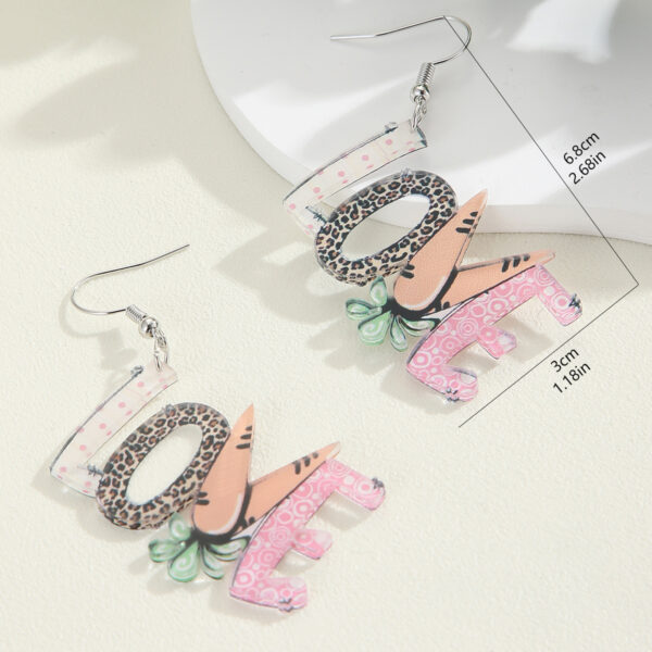 Wholesale Easter colored letter carrot acrylic earrings