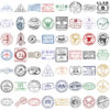 Wholesale 60pcs transparent vintage postmark stickers Waterproof Vinyl Stickers