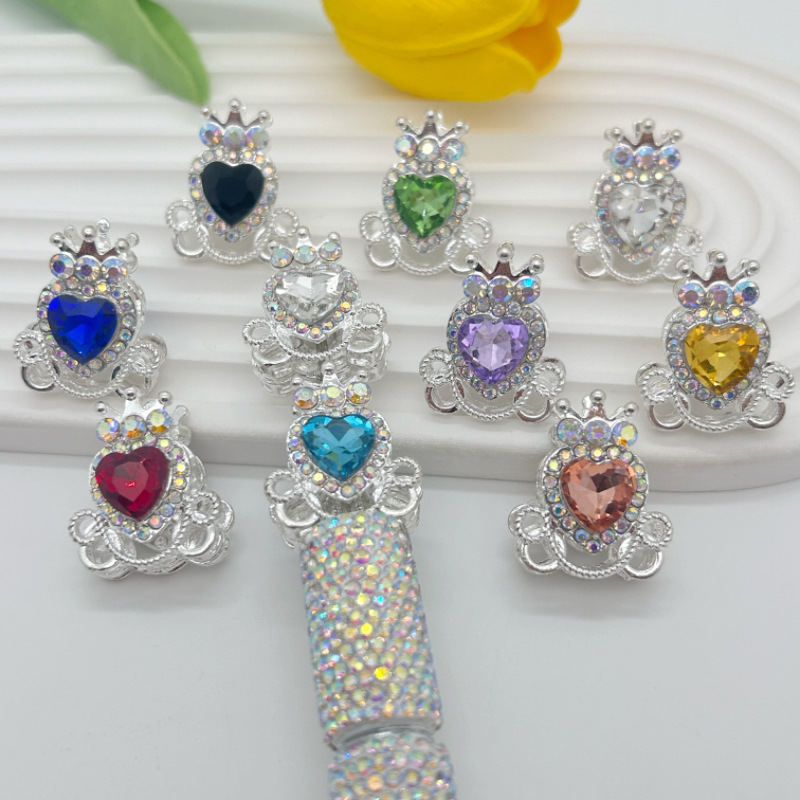 Wholesale Alloy Full Diamond Pumpkin Carriage Love Crystal Beads