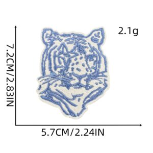 Blue tiger head cloth patch 4#