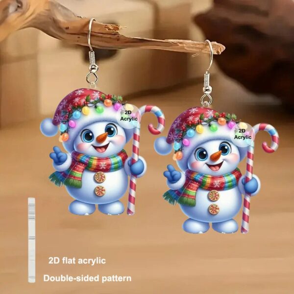 Wholesale 2026 Christmas Snowman Series Acrylic Earrings