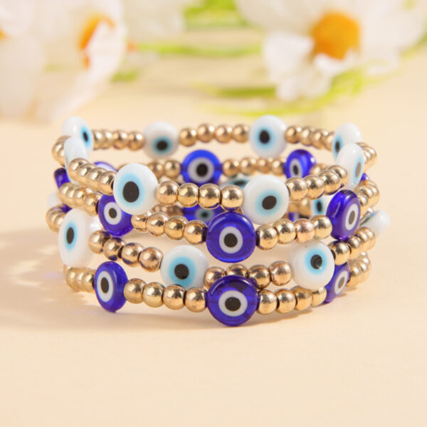 Wholesale Devil's Eye gold beads beaded bracelet