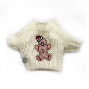 White snowman doll sweater