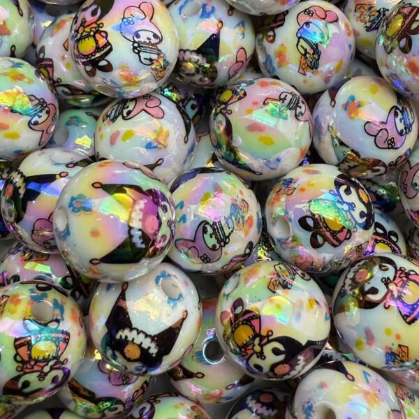 O1CN01NUgIH41HgUmo5Do0q_2216860830787-0-cib Wholesale 16mm Acrylic Real Color Plated Printing Cartoon Straight Hole Round Bead DIY Mobile Phone Rope Keychain Aessories