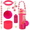 Wholesale Silicone Ring Grid Lipstick Bag Pendant Bow Set Water Cup Accessories