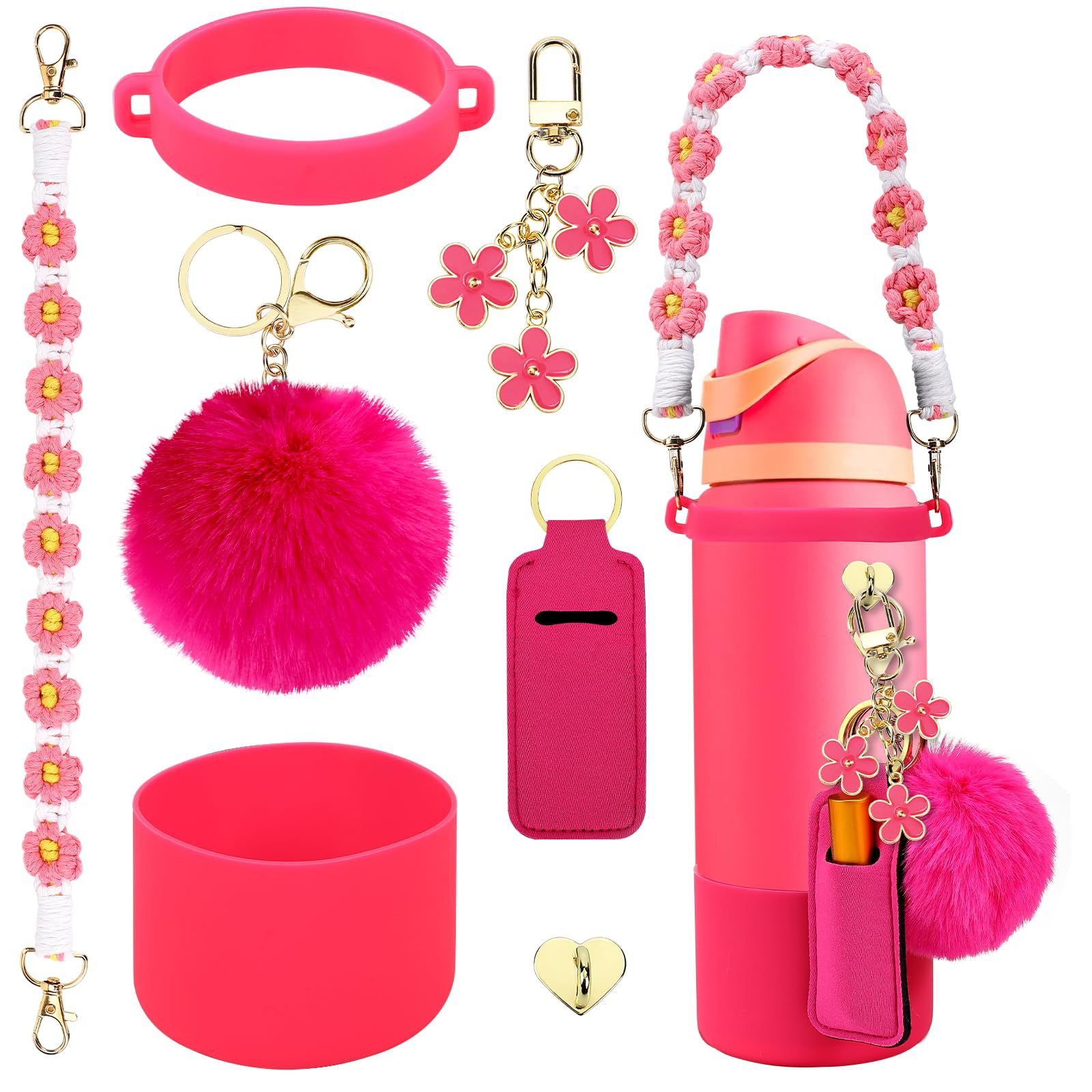 Wholesale Silicone Ring Grid Lipstick Bag Pendant Bow Set Water C Aessories