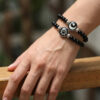 Wholesale Luminous Sun and Moon Lovers Gemstone Bracelet