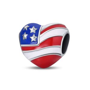 Pac971-american style series-heart-shaped flag