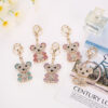 Wholesale Rhinestone Teddy Bear Keychain