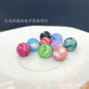 Wholesale 10pcs colored gradient clay white diamond beads