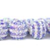 Wholesale 20MM Purple Resin Rhinestone Beads Bubblegum Beads