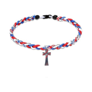 Red, white, light blue + cross