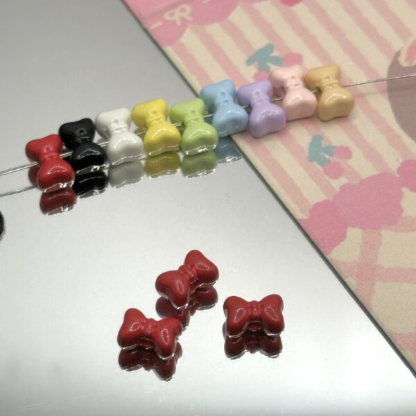 Wholesale Mini Bow Separated Beads Colorfulful Painted Alloy Loose Beads Handmade DIY