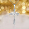 Wholesale eternal infinite love 8 word diamond cross necklace
