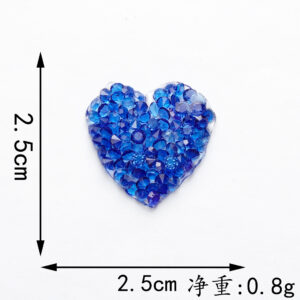 2.5*2.5cm*blue love*hot melt adhesive