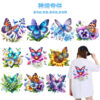 Wholesale Cross-Border Floral Clothing Butterfly Heat Transfer Printing Stickers Custom Offset Heat Transfer Printing In-Stock Wholesale White Ink Heat Transfer Printing
