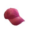 Wholesale Broken hole pink wide brim sweet cool baseball cap