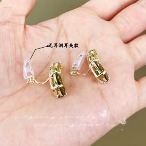 Olive green ear clip style