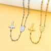Wholesale 6mm Virgin Mary Cross Necklace