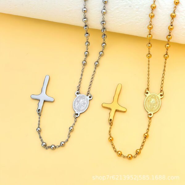 Wholesale 6mm Virgin Mary Cross Necklace