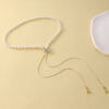 Wholesale Alloy Pearl Butterfly Tassel Pendant Necklace