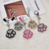 Wholesale Creative Cartoon Bear Paw Rhinestone Keychain