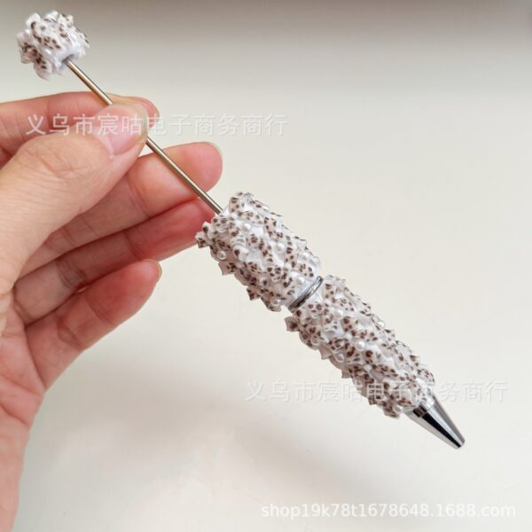 Wholesale Leopard Print Bow Pearl Full Diamond DIY Beadable Pen