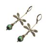 O1CN01Nf7sHS1gBE8NwM0E4_2216683834103-0-cib Wholesale Retro Dragonfly Inlaid Pearl Pendant Earrings Bohemian
