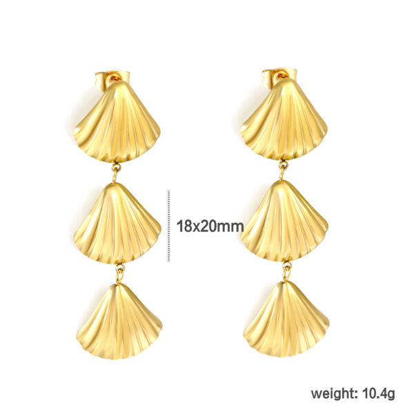 Wholesale Stainless steel shell stud earrings