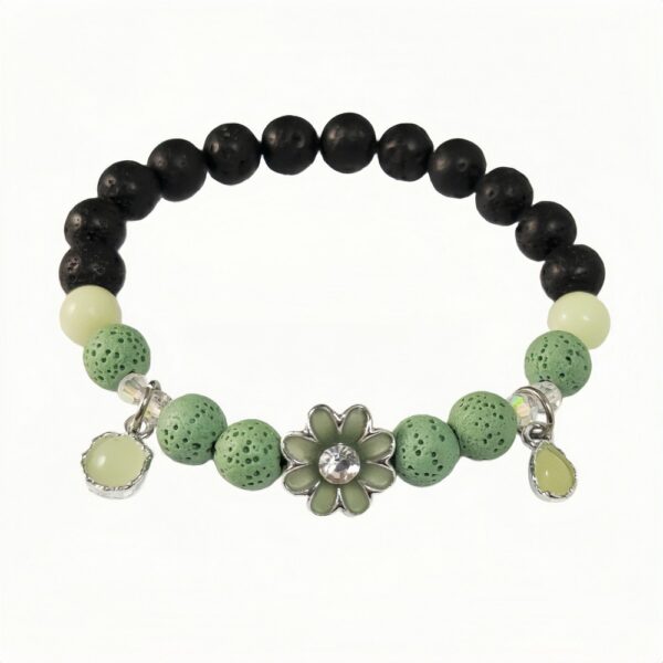 Wholesale Luminous Little Sun Flower Volcanic Stone Bead Bead Bead Bracelet