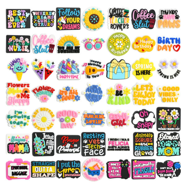 Wholesale Random 100pcs Creative Phrase Series Focal Beads