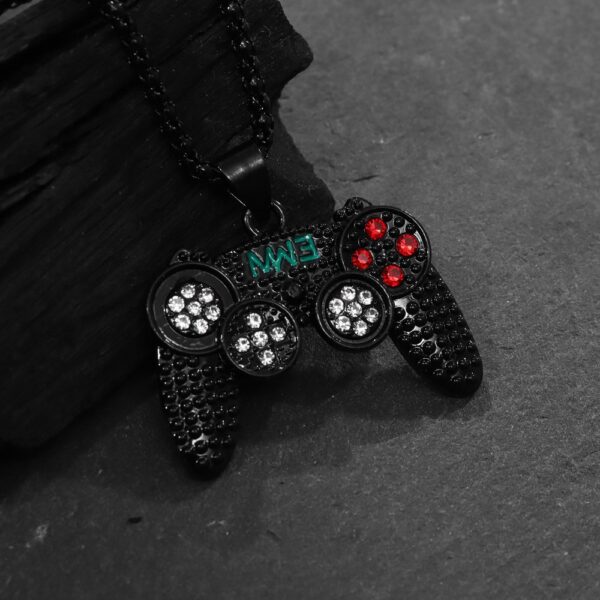 Wholesale Diamond encrusted game console controller necklace
