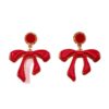 Wholesale Red Bow Acrylic Earrings