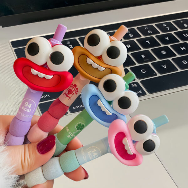 Wholesale Emoji Pack Gel Pen Cute Big Mouth Big Eyes Funny Pen