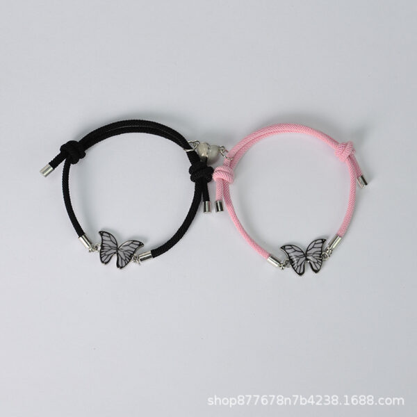 O1CN01NipCGh1TBbRdY1AuP_2200812712344-0-cib Wholesale Cole Bracelet Luminous Butterfly Alloy Love Magnetic Luminous Handmade