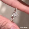 Wholesale Sparkling Pigeon Egg Zircon Diamond Stacking Ring