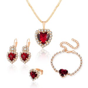 sku8760 love red 4 piece set