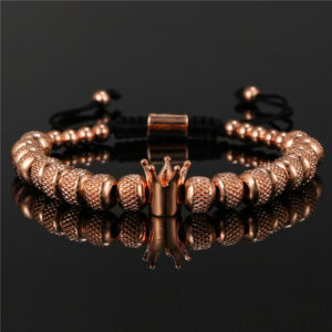 Pineapple beads 6MM18 rose gold