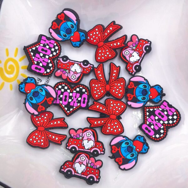 O1CN01NnXbgy1pLbgZYN6KH_2217666445344-0-cib Wholesale Random 100pcs Valentine's Day Color Cartoon Focal Beads
