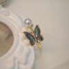 Wholesale White Pearl Abalone Shell Butterfly Necklace Earrings Ring