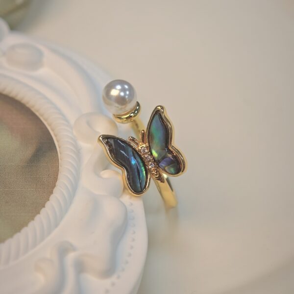 Wholesale White Pearl Abalone Shell Butterfly Necklace Earrings Ring