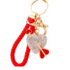 Wholesale Diamond-encrusted one-arrow heart-piercing love car metal keychain